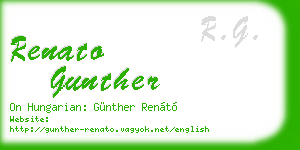 renato gunther business card